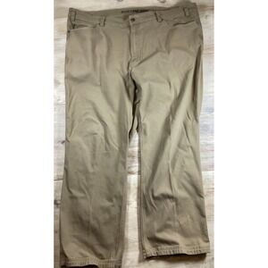 Duluth‎ Trading Flex Fire Hose Relaxed Fit Mens Khaki Pants 46x30 Work Casual